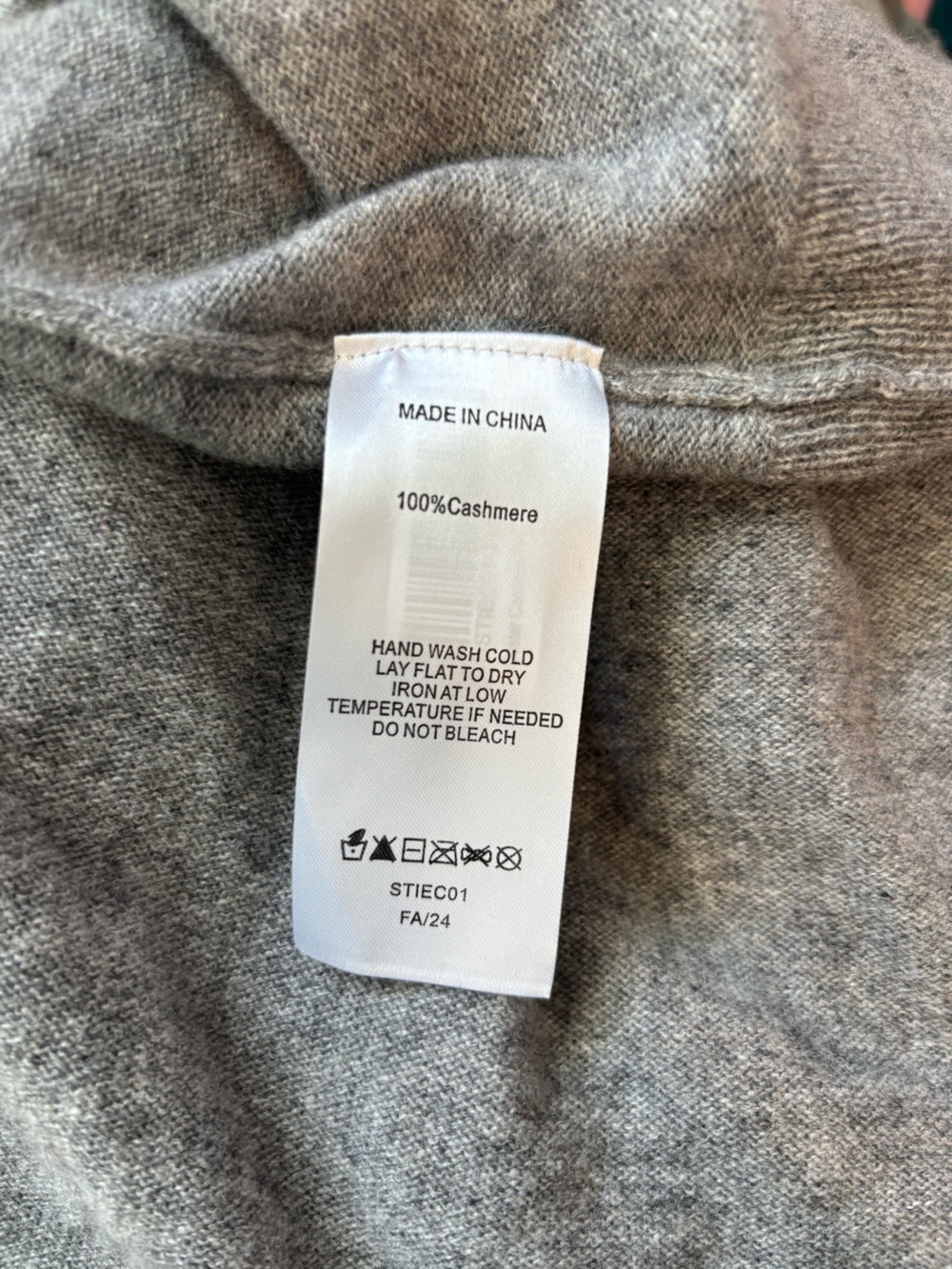 Quince Mongolian Cashmere Duster Cardigan Sweater In Grey Size Large NWT - Picture 6 of 7